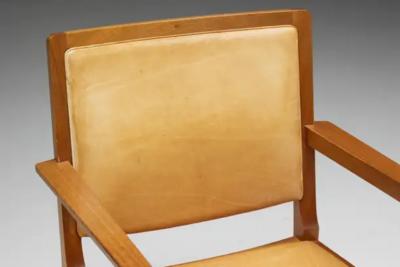 Scandinavian Conference Chairs in Natural Leather 1970s