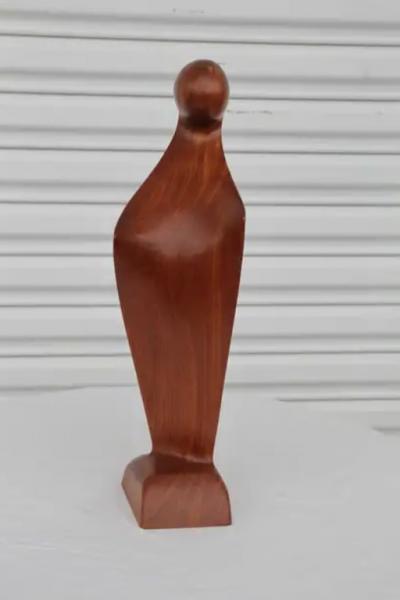 Scandinavian Danish Teak Wood Virgin Mary Madonna Mid Century MCM Simon Randers