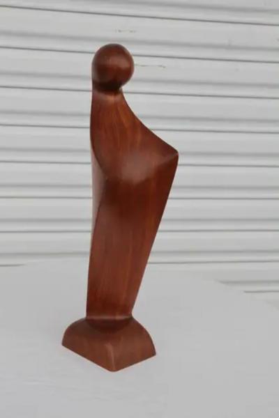 Scandinavian Danish Teak Wood Virgin Mary Madonna Mid Century MCM Simon Randers