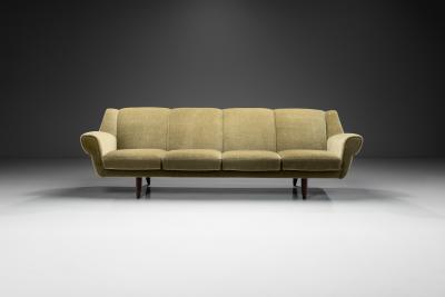 Scandinavian Four Seater Green Sofa Scandinavia Mid 20th Century