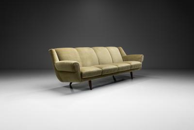 Scandinavian Four Seater Green Sofa Scandinavia Mid 20th Century