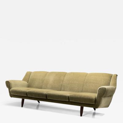 Scandinavian Four Seater Green Sofa Scandinavia Mid 20th Century