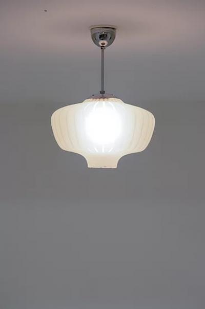 Scandinavian Glass Pendant Swedish Modern 1940s