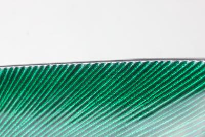 Scandinavian Green Sunburst Enamel Aluminum Tray 1970 Sweden