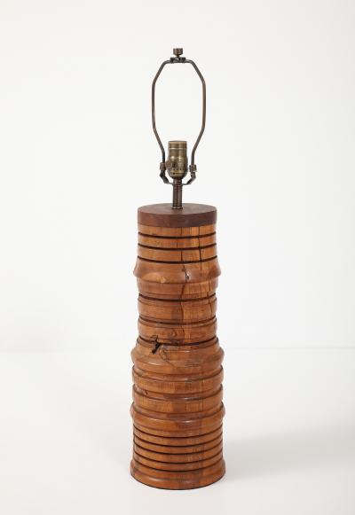 Scandinavian Hand Lathed Teak Lamp