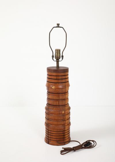 Scandinavian Hand Lathed Teak Lamp