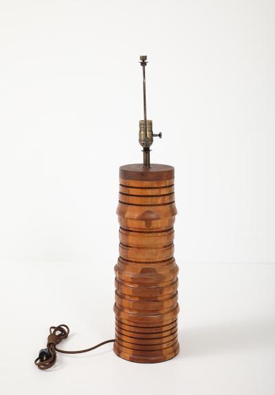 Scandinavian Hand Lathed Teak Lamp