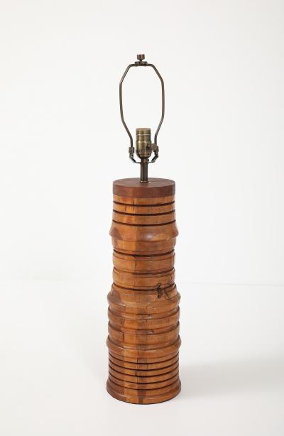 Scandinavian Hand Lathed Teak Lamp