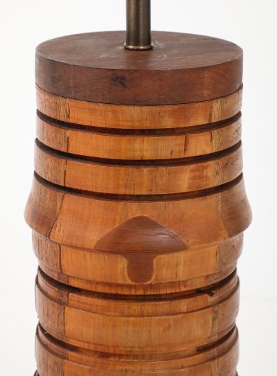 Scandinavian Hand Lathed Teak Lamp