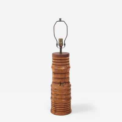 Scandinavian Hand Lathed Teak Lamp
