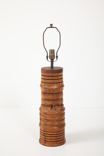 Scandinavian Hand Lathed Teak Lamp