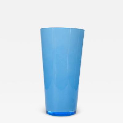 Scandinavian Mid Century Blue Glass Vase