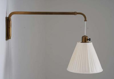 Scandinavian Mid Century Brass Wall Lamp