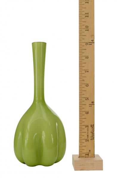 Scandinavian Mid Century Green Glass Bud Vase