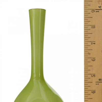 Scandinavian Mid Century Green Glass Bud Vase