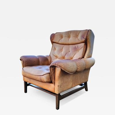 Scandinavian Mid Century Leather Loung Chair