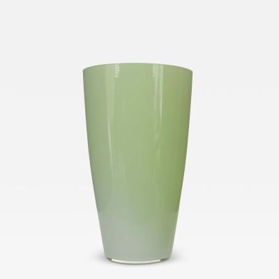 Scandinavian Mid Century Light Green Glass Vase