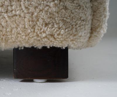 Scandinavian Mid Century Lounge Chairs in Sheepskin