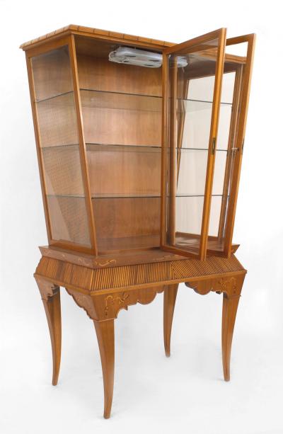 Scandinavian Mid Century Mahogany Vitrine Cabinet
