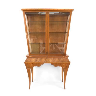 Scandinavian Mid Century Mahogany Vitrine Cabinet