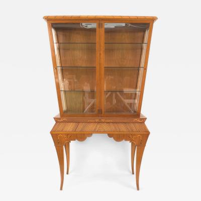Scandinavian Mid Century Mahogany Vitrine Cabinet