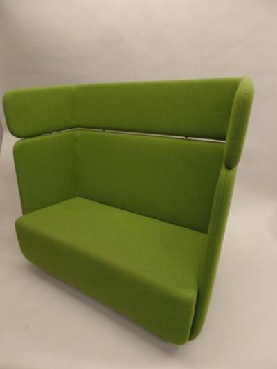 Scandinavian Mid Century Modern Moss Green Sofa or Settee