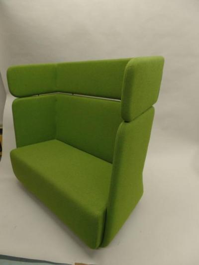 Scandinavian Mid Century Modern Moss Green Sofa or Settee