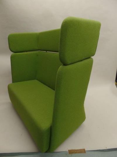 Scandinavian Mid Century Modern Moss Green Sofa or Settee