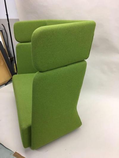 Scandinavian Mid Century Modern Moss Green Sofa or Settee