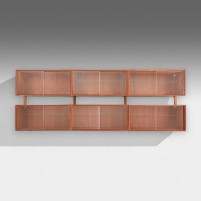 Scandinavian Mid Century Modern Wall Mounted Bookshelf Teak Norway 1967