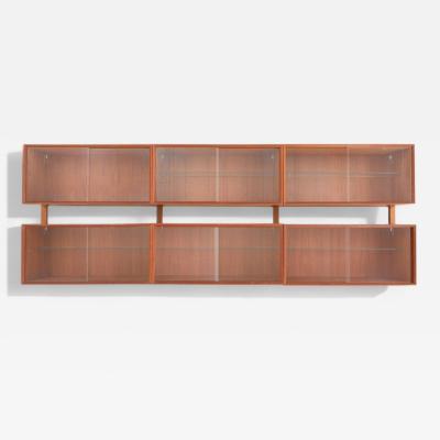 Scandinavian Mid Century Modern Wall Mounted Bookshelf Teak Norway 1967