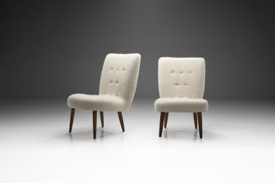 Scandinavian Mid Century Pair of Easy Chairs Scandinavia ca 1950s