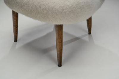 Scandinavian Mid Century Pair of Easy Chairs Scandinavia ca 1950s