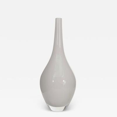 Scandinavian Mid Century White Glass Bud Vase