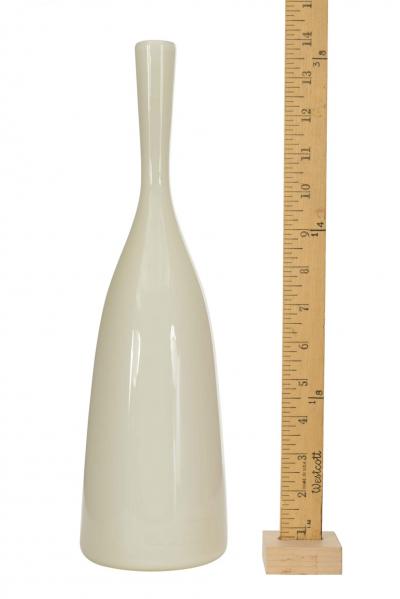 Scandinavian Mid Century White Glass Bud Vase