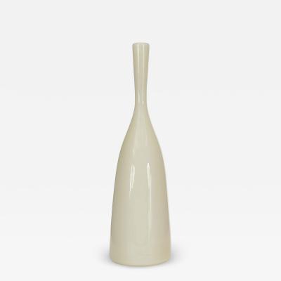 Scandinavian Mid Century White Glass Bud Vase
