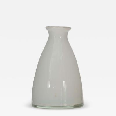 Scandinavian Mid Century White Glass Bud Vase