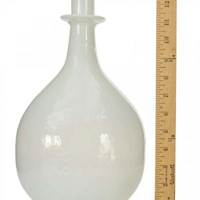 Scandinavian Mid Century White Glass Vase