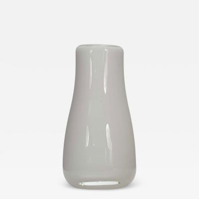 Scandinavian Mid Century White Glass Vase