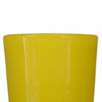 Scandinavian Mid Century Yellow Glass Vase