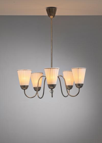 Scandinavian Modern 5 arm chandelier