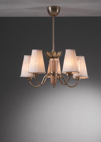 Scandinavian Modern 5 arm chandelier