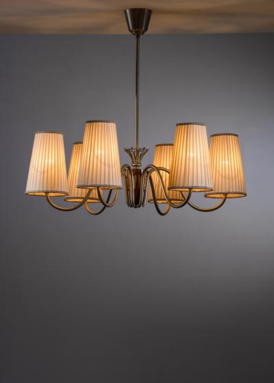 Scandinavian Modern 6 arm chandelier