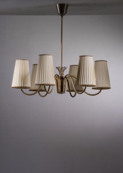 Scandinavian Modern 6 arm chandelier