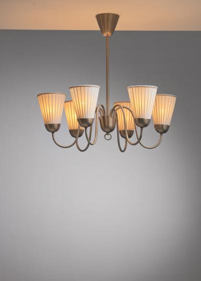Scandinavian Modern 6 armed chandelier
