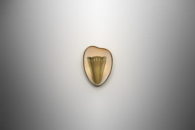 Scandinavian Modern Brass and White Lacquered Wall Lamp Sweden Mid 20th Century