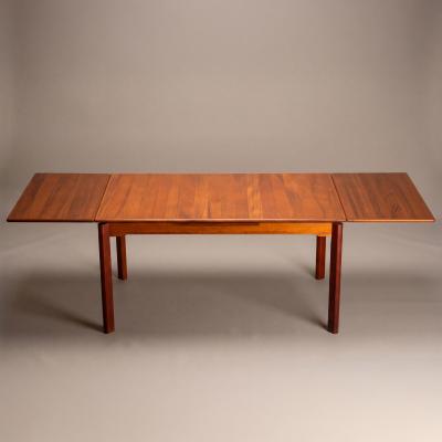 Scandinavian Modern Danish Teak Extendable Dining Table