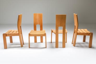 Scandinavian Modern Dining Chairs Set of Six 1970s
