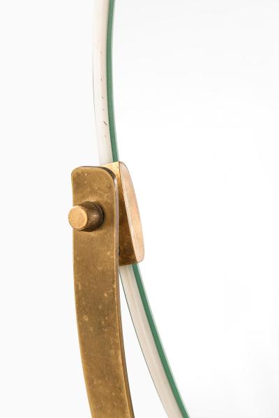 Scandinavian Modern Golden Table Mirror in Brass 1950s