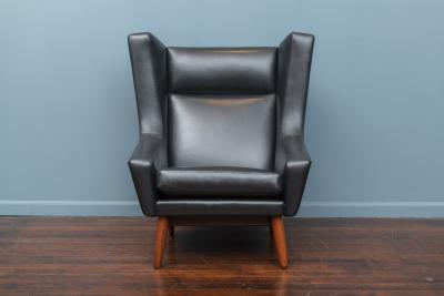 Scandinavian Modern Leather Lounge Chair